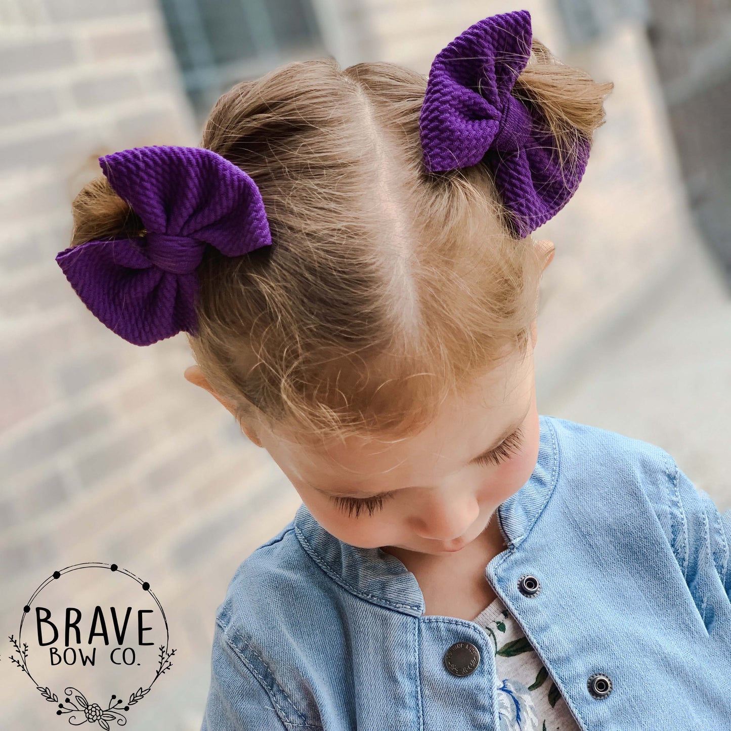 Purple Solid Color Hair Bow or Hair Band