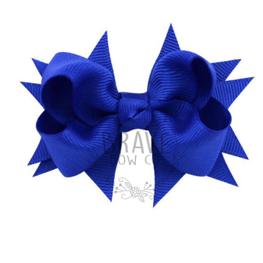 Royal Blue 3" Spike Ribbon Bow