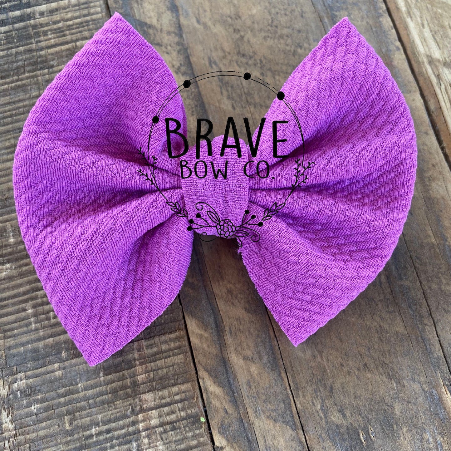 Neon Purple Solid Color Hair Bow or Headband
