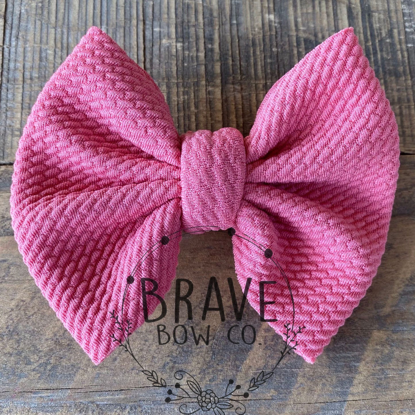 Rose Pink Solid Color Hair Bow or Hair Band