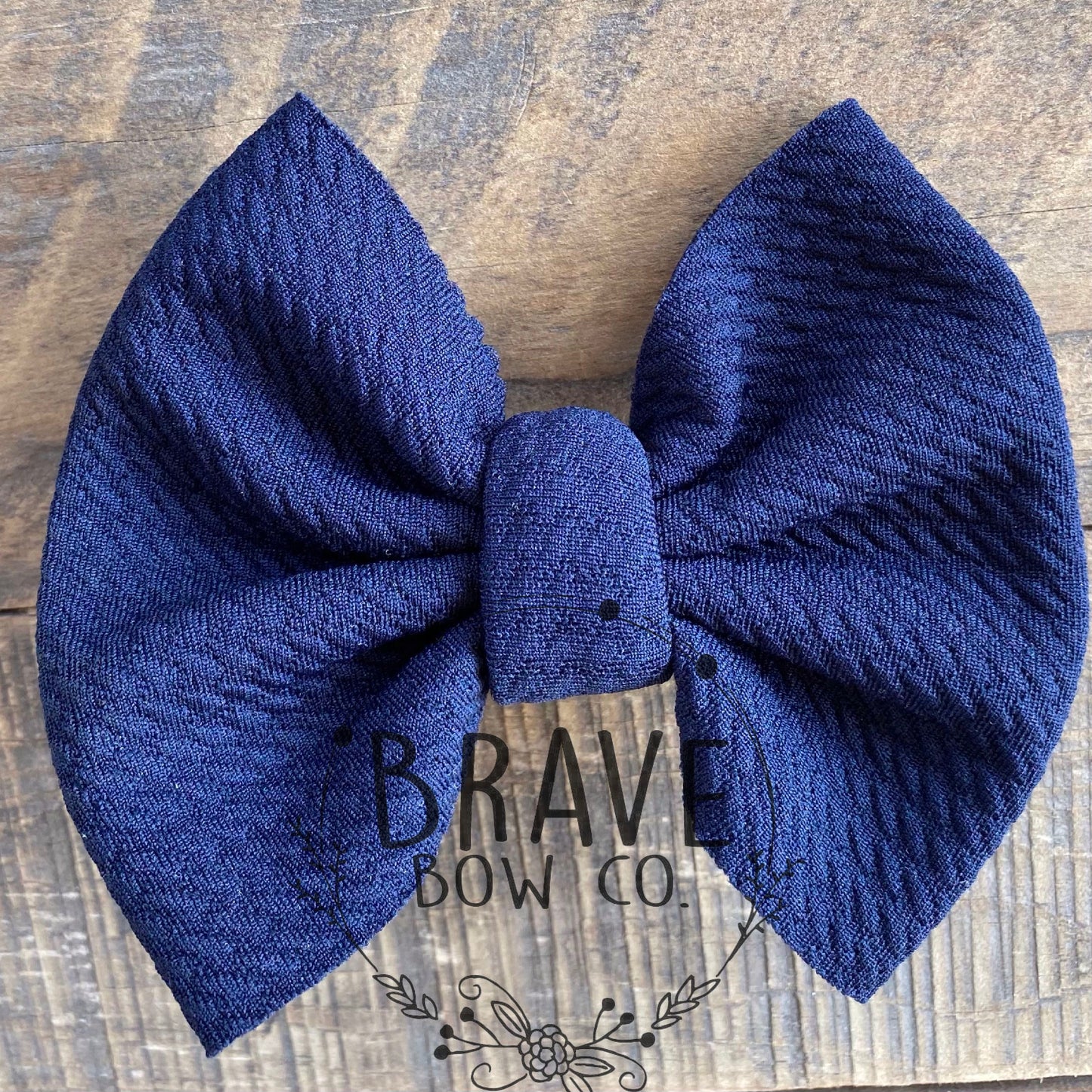 Navy Blue Solid Color Hair Bow or Hair Band